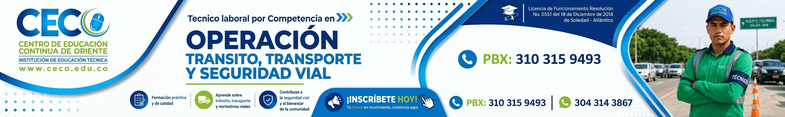 banner transito, transporte y seguridad vial