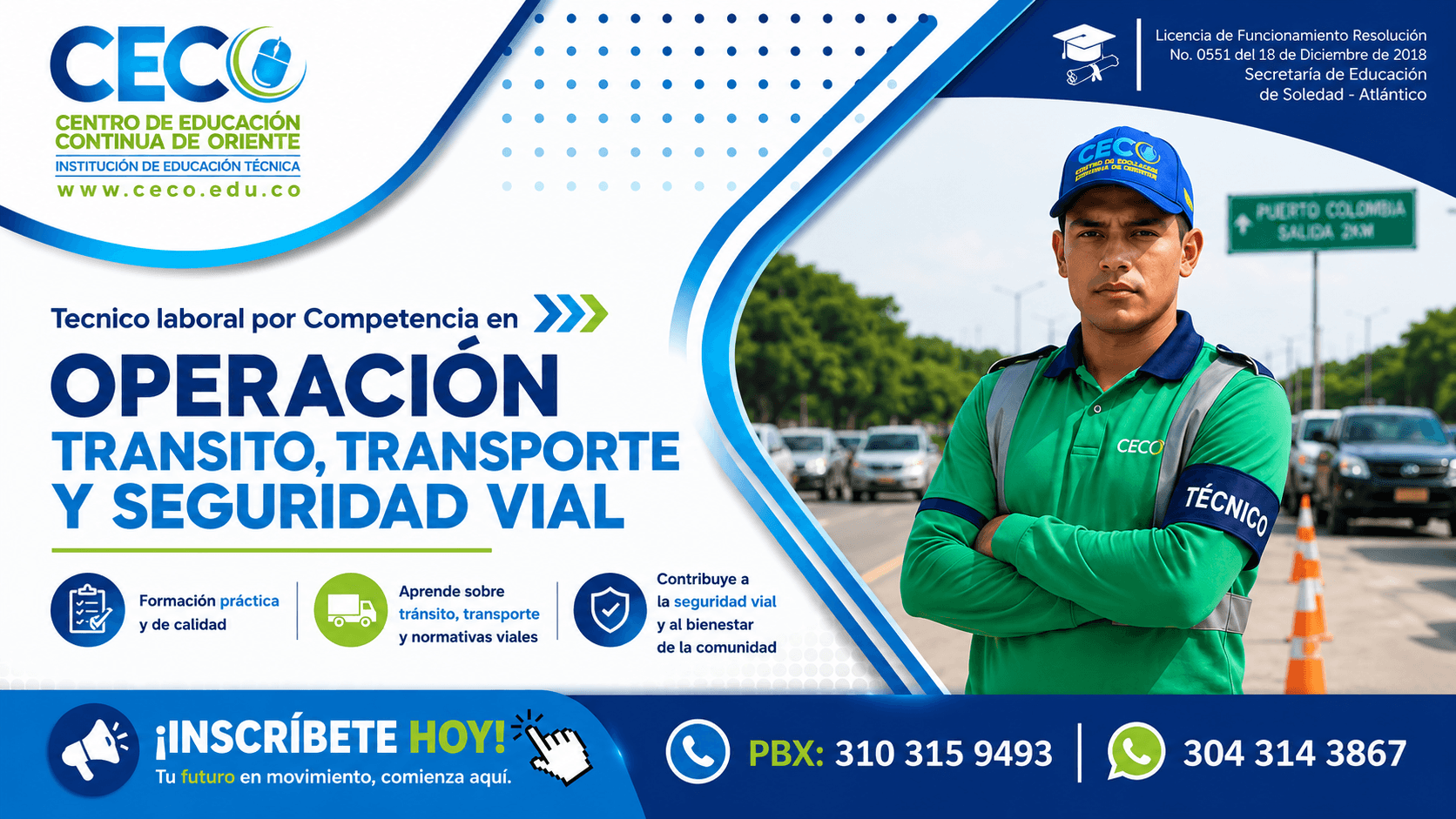 Técnico laboral por competencia en operación de tránsito y transporte