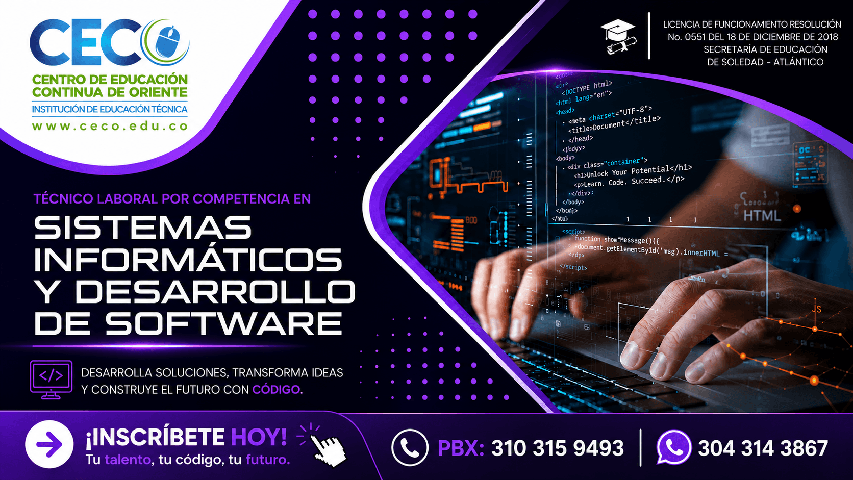 Técnico laboral por competencia en sistemas informaticos y desarrollo de software