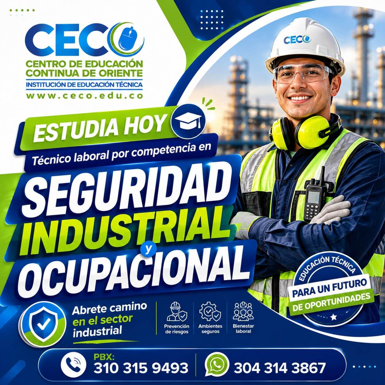 Técnico laboral por competencia en auxiliar de seguridad industrial y ocupacional
