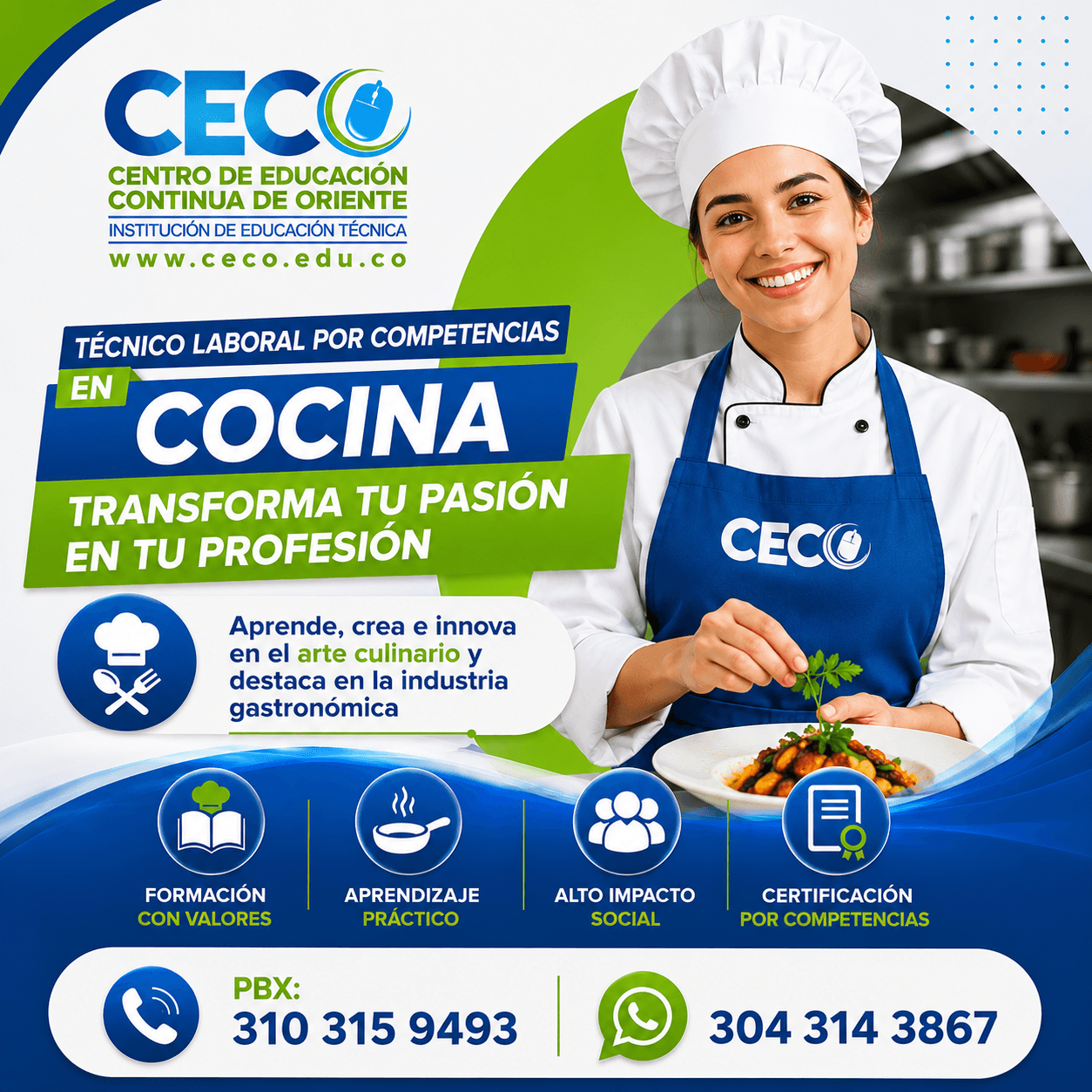 Técnico laboral por competencia en cocina